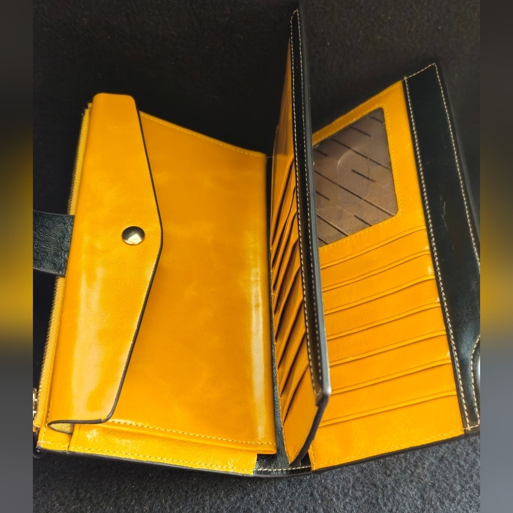 It's Life Gold/Carmel Leather Wallet with Snap Closure - Picture 5 of 8